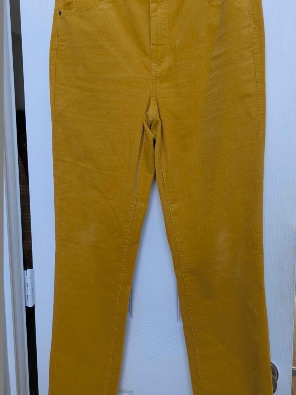 Women's Mustard Straight-Leg Corduroy Jeggings Size 8